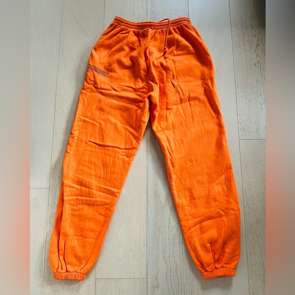 Pangaia Bright Orange Joggers sweatpants men’s size L - Picture 2 of 4